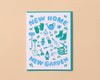 Letterpress New Home Card—New Home, New Garden (Fun, Cute)-Greeting Cards-And Here We Are