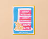 Letterpress Wedding Card—Happy Marriage/Life (Cake, Cute)-Greeting Cards-And Here We Are