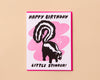 Letterpress Birthday Card—Little Stinker (Skunk, Kids, Cute)-Greeting Cards-And Here We Are
