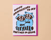 Letterpress Anniversary Card—Partners in Crime (Racoons)-Greeting Cards-And Here We Are