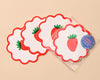 Letterpress Reusable Vellum Coasters—Fruit: Strawberry-Coasters-And Here We Are