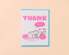 Letterpress Thank You Card—Thank Mew (Kittens, Cats, Cute)-Greeting Cards-And Here We Are