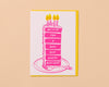 Letterpress Birthday Card—Very Happy Birthday (Cake, Cute)-Greeting Cards-And Here We Are
