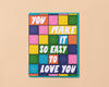 Love Card by Your Gal Kiwi—You Make it So Easy (Retro)-Greeting Cards-And Here We Are