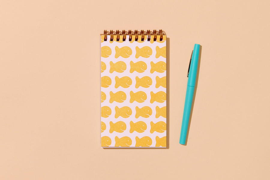 Goldfish Crackers Pocket Notebook-Spiral Notebooks-And Here We Are