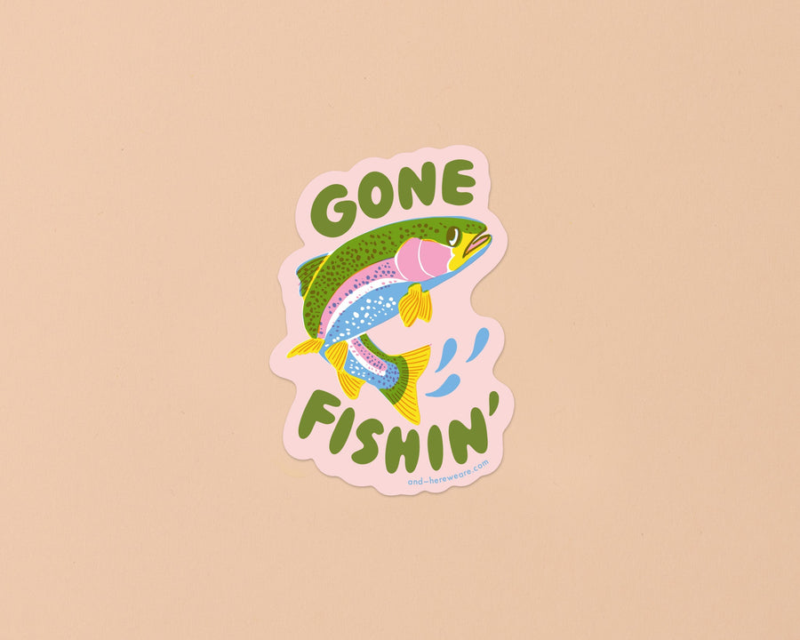 Gone Fishin' Sticker-Stickers-And Here We Are