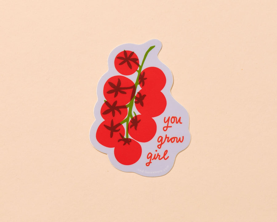 Grow (Tomato) Girl Sticker-Stickers-And Here We Are