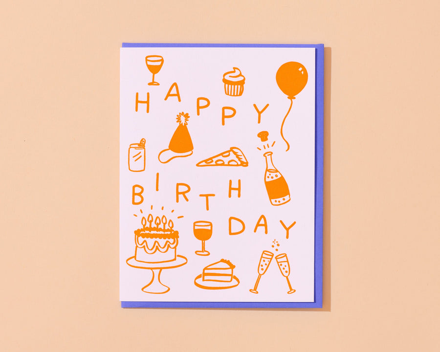 Happy Birthday Icons Card-Greeting Cards-And Here We Are