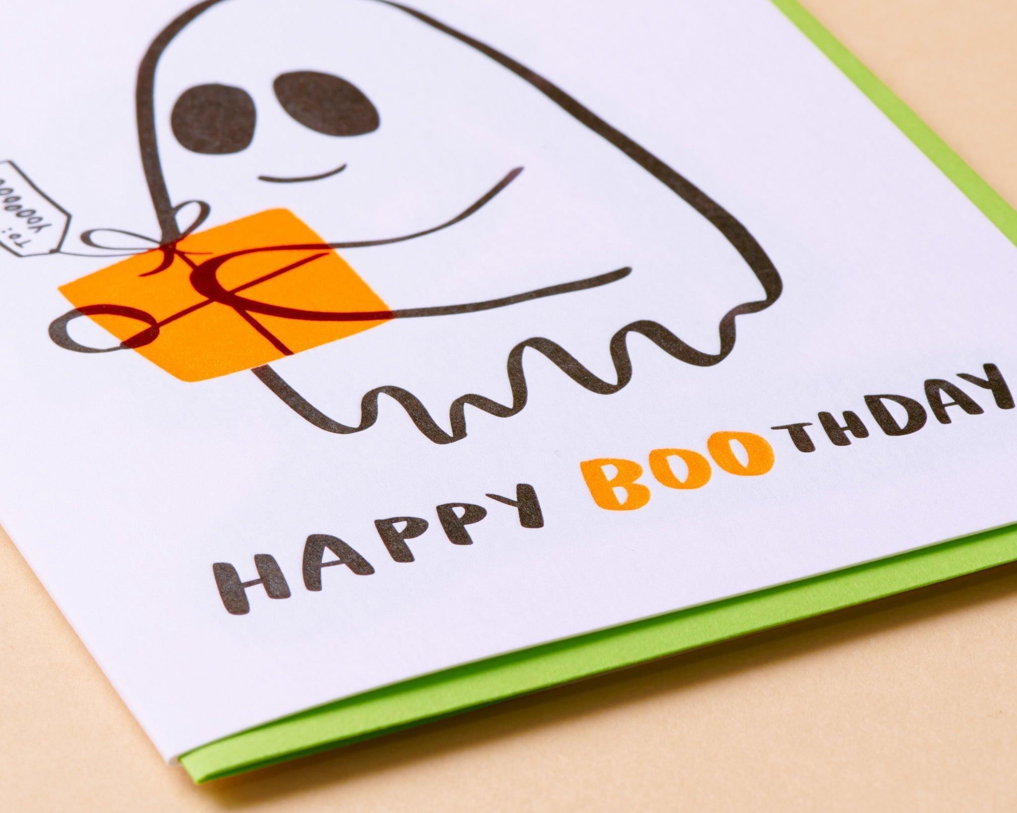 Happy Boo-thday - Halloween Birthday Greeting Card – And Here We Are