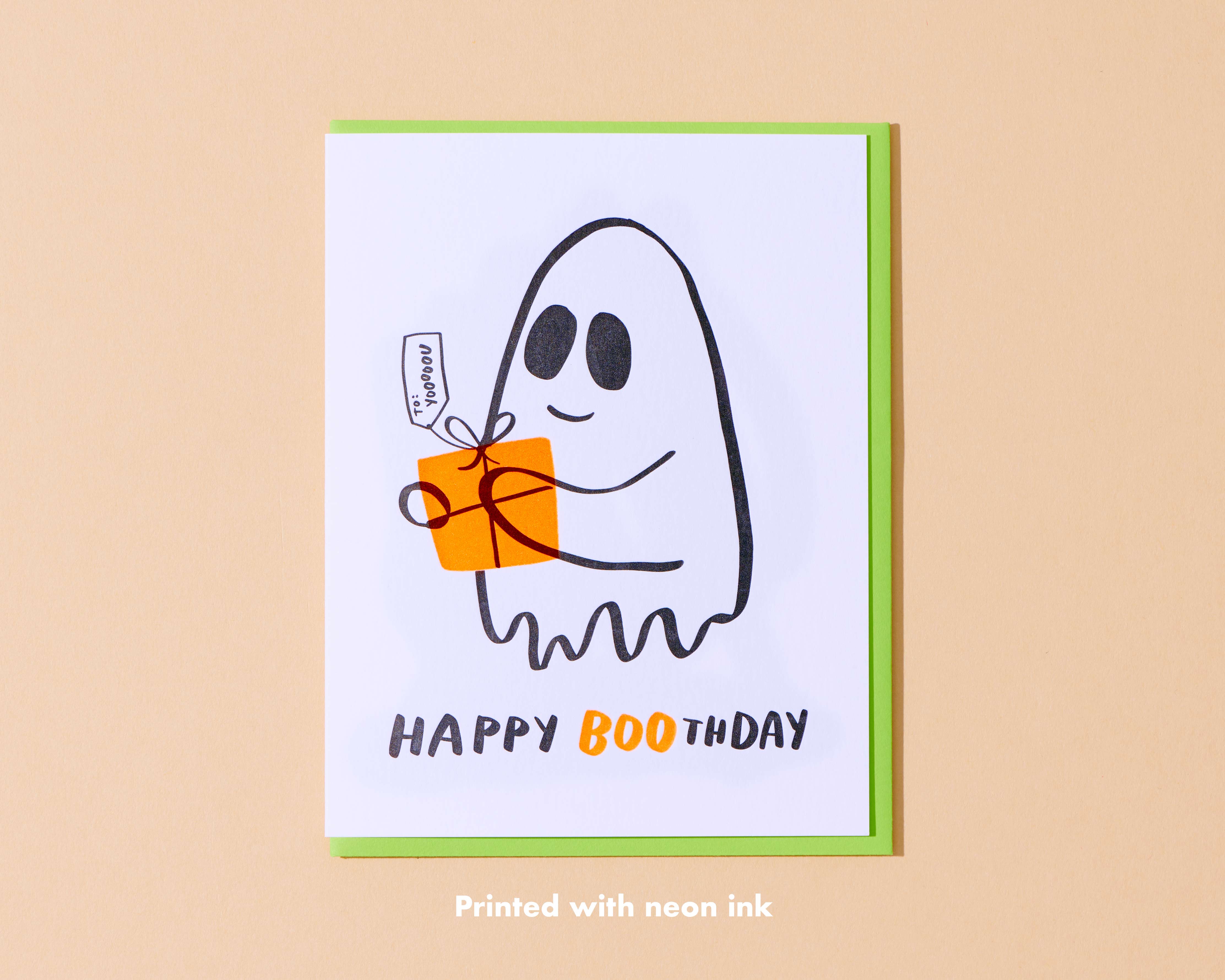 Happy Boo-thday - Halloween Birthday Greeting Card – And Here We Are