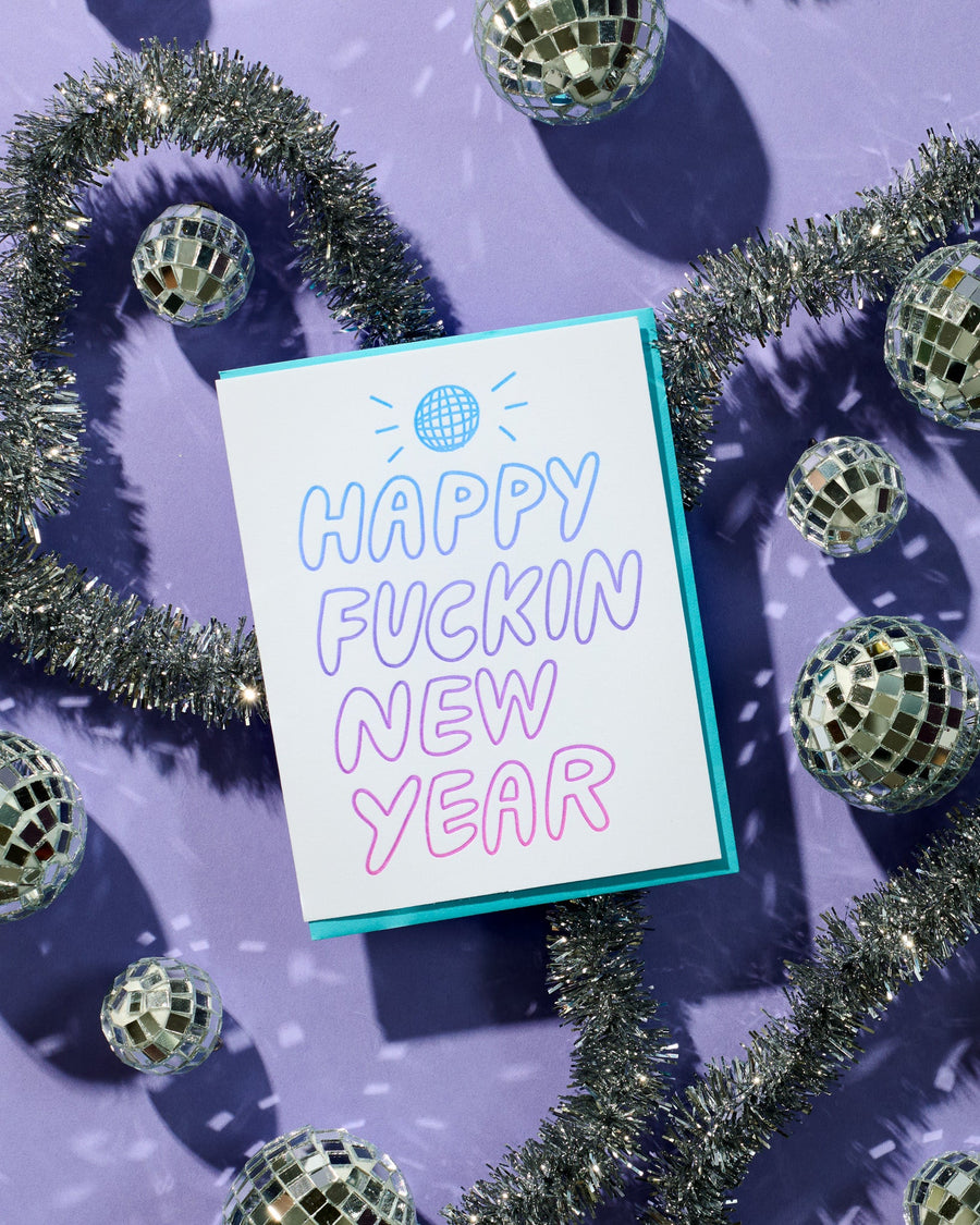 Happy Fuckin New Year Card-Greeting Cards-And Here We Are