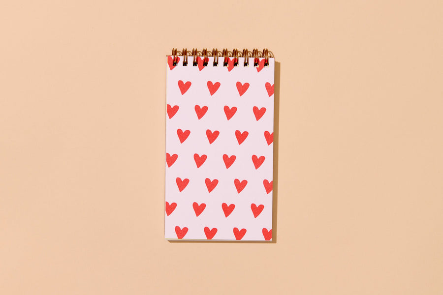 Hearts Pocket Notebook-Spiral Notebooks-And Here We Are