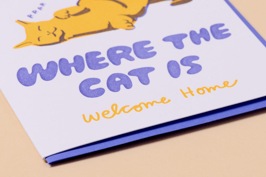 Home Is Where The Cat Is - New Home Card-Greeting Cards-And Here We Are