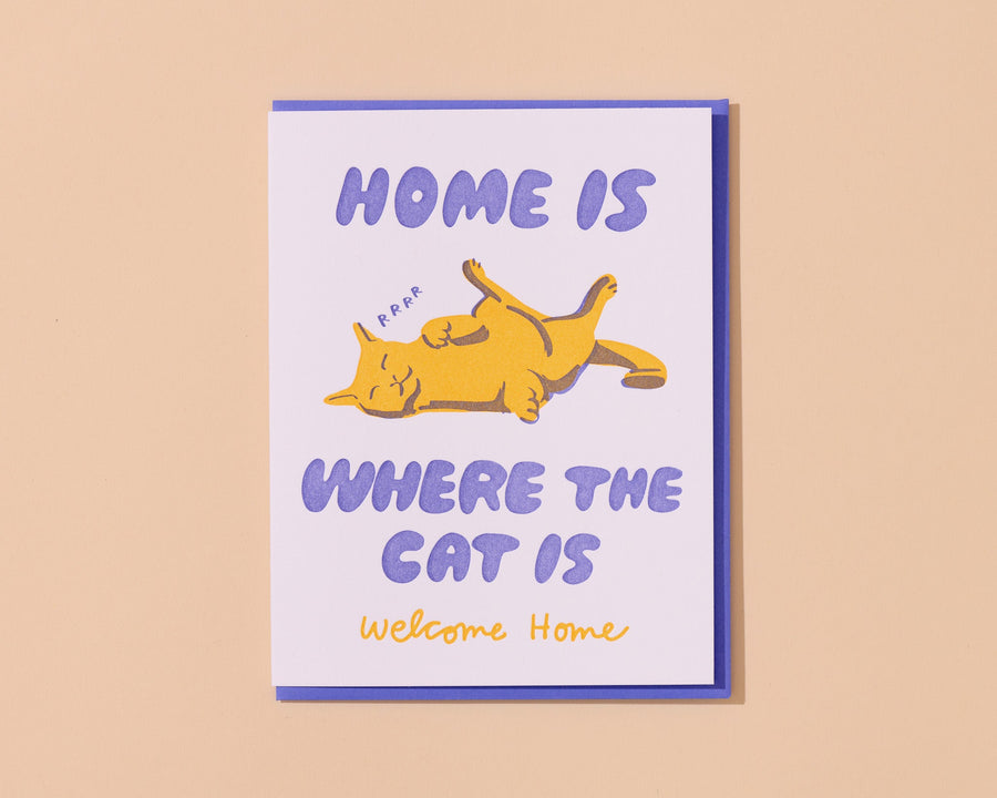 Home Is Where The Cat Is - New Home Card-Greeting Cards-And Here We Are