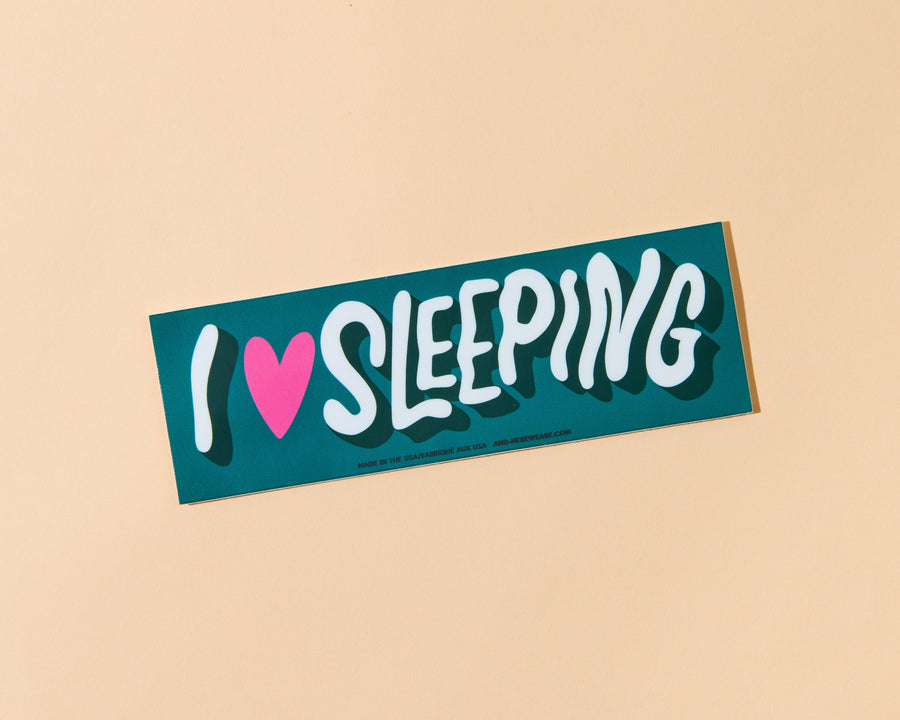 I Heart Sleeping Bumper Sticker-Bumper Stickers-And Here We Are