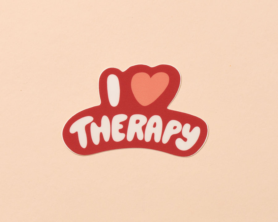 I Heart Therapy Sticker-Stickers-And Here We Are