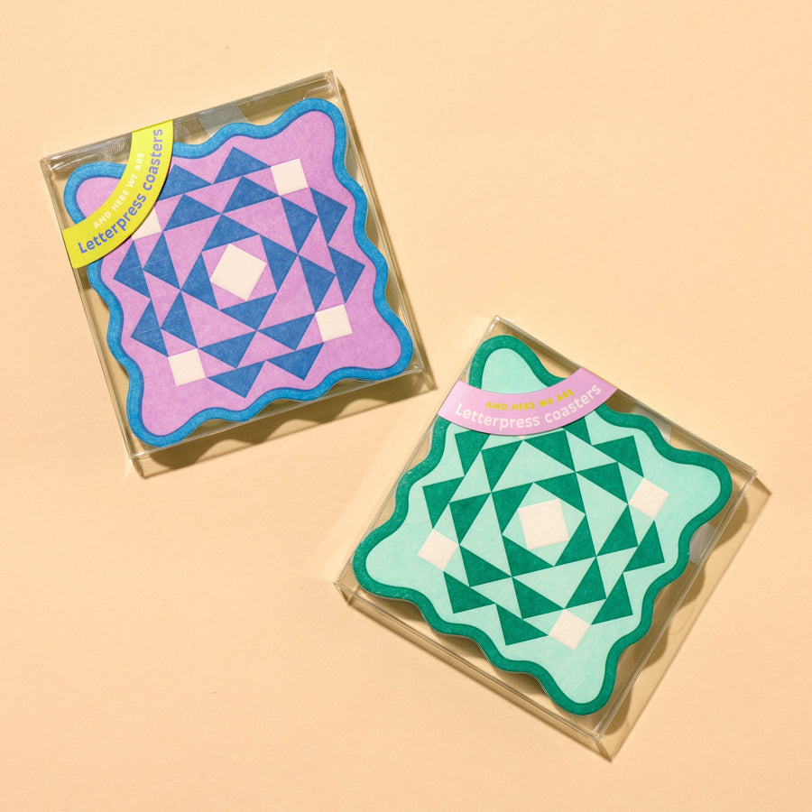 Kaleidoscope Coaster Set (8)-Coasters-And Here We Are