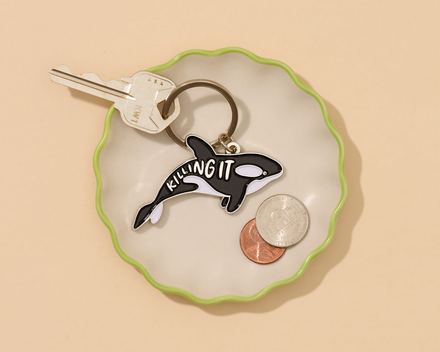 Lywjyb Birdgot Portachiavi Orca - Regalo Per Amanti Degli Animali Marini