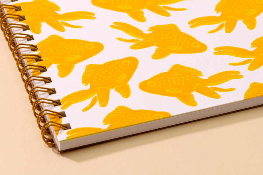 Koi Goldfish A5 Notebook-Spiral Notebooks-And Here We Are