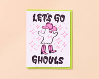 Letterpress Halloween Card—Let's Go Ghouls (Shania Twain, Country