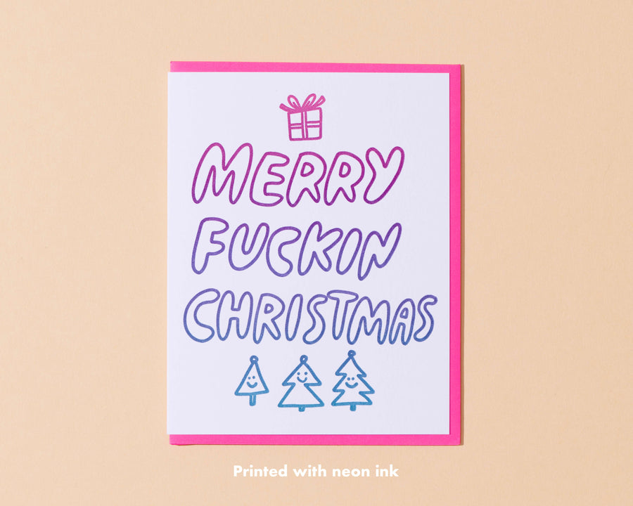 Merry Fuckin' Christmas Card-Greeting Cards-And Here We Are