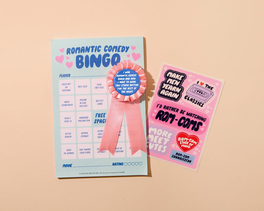 Movie Night Bingo - Classic Romantic Comedy Bingo-Notepad Games-And Here We Are