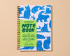 Letterpress A5 Lined Spiral Notebook—Toile Cats Pattern-Spiral Notebooks: A5-And Here We Are