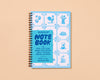 Letterpress A5 Spiral Notebook—Delft Tile (Modern, Spring)-Spiral Notebooks-And Here We Are