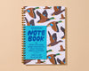 Letterpress A5 Lined Spiral Notebook—Flying Ducks (Mallards)-Spiral Notebooks: A5-And Here We Are