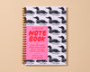 Letterpress A5 Lined Spiral Notebook—Loon Birds Pattern-Spiral Notebooks: A5-And Here We Are