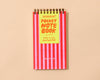 Letterpress Small Spiral Notebook—Cabana Stripe Red/Pink (Notes)-Spiral Notebooks-And Here We Are