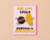 Letterpress Love Card—Survive an Apocalypse (Twinkie, Funny)-Greeting Cards-And Here We Are