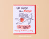 Letterpress Valentine's Day Card—Over the Moon (Cupid butt)-Greeting Cards-And Here We Are