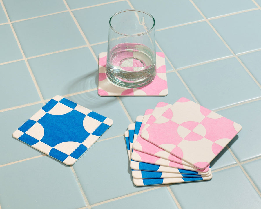 Piazza Coaster Set (8)-Coasters-And Here We Are