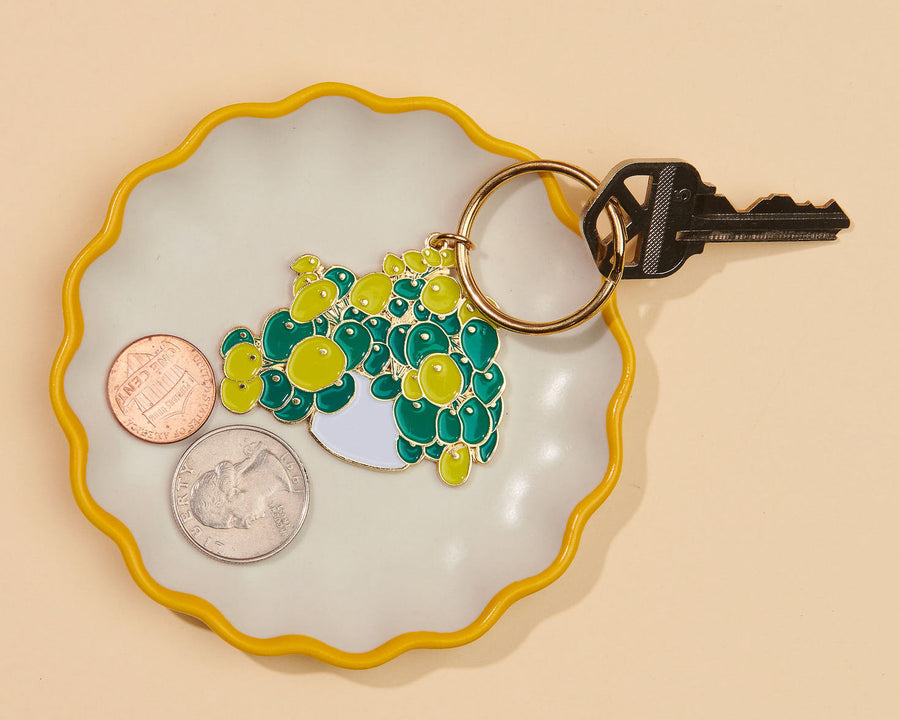 Pilea Keychain-Enamel Keychains-And Here We Are