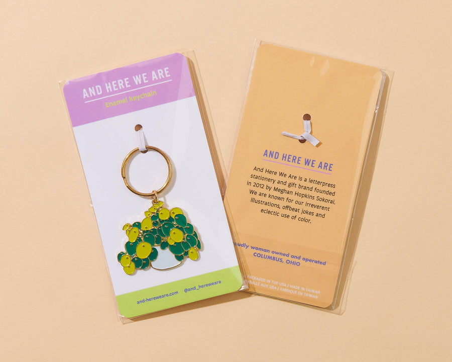 Pilea Keychain-Enamel Keychains-And Here We Are