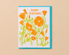 Letterpress Birthday Card—Poppy Birthday (California Poppy)-Greeting Cards-And Here We Are