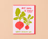 Letterpress Father's Day Card—Dad is Rad (Radish, From Kid)-Greeting Cards-And Here We Are