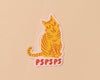 Vinyl Sticker—Striped Cat Pspsps-Stickers-And Here We Are
