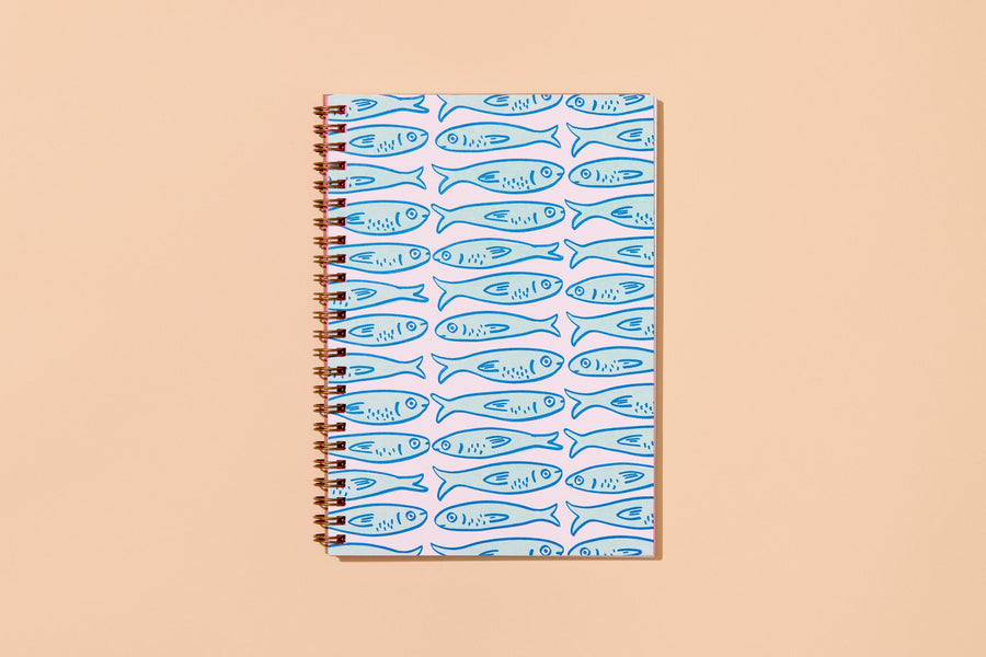 Sardines A5 Notebook-Spiral Notebooks-And Here We Are