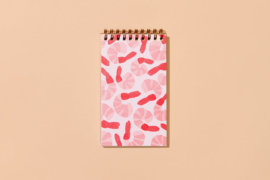 Shrimp Cocktail Pocket Notebook-Spiral Notebooks-And Here We Are