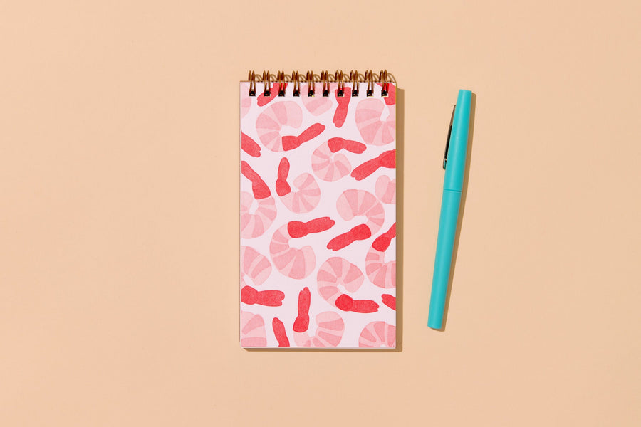 Shrimp Cocktail Pocket Notebook-Spiral Notebooks-And Here We Are