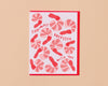 Letterpress Love Card—Shrimply Obsessed (Seafood, Modern)-Greeting Cards-And Here We Are