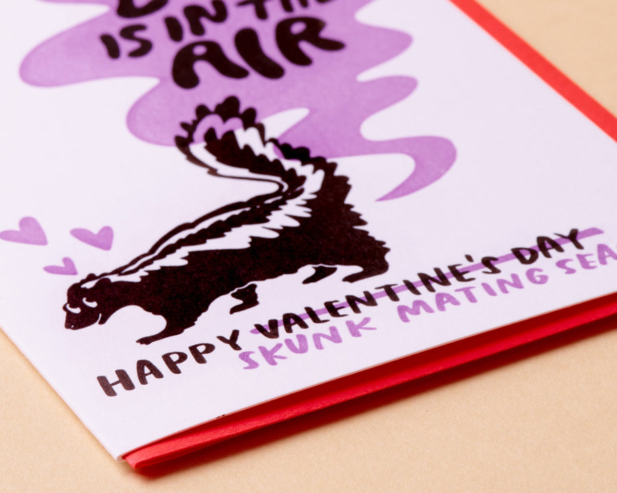 Skunk Valentine's Day Card-Greeting Cards-And Here We Are
