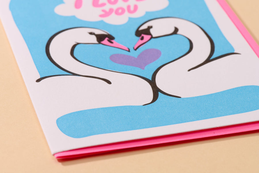 Swan Love Card-Greeting Cards-And Here We Are