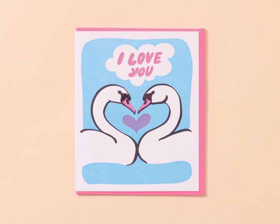 Swan Love Card-Greeting Cards-And Here We Are