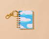Letterpress Teenybook Mini Notebook Bag Charm—Clouds and Sky-Spiral Notebook: Teenybook Bag Charms-And Here We Are
