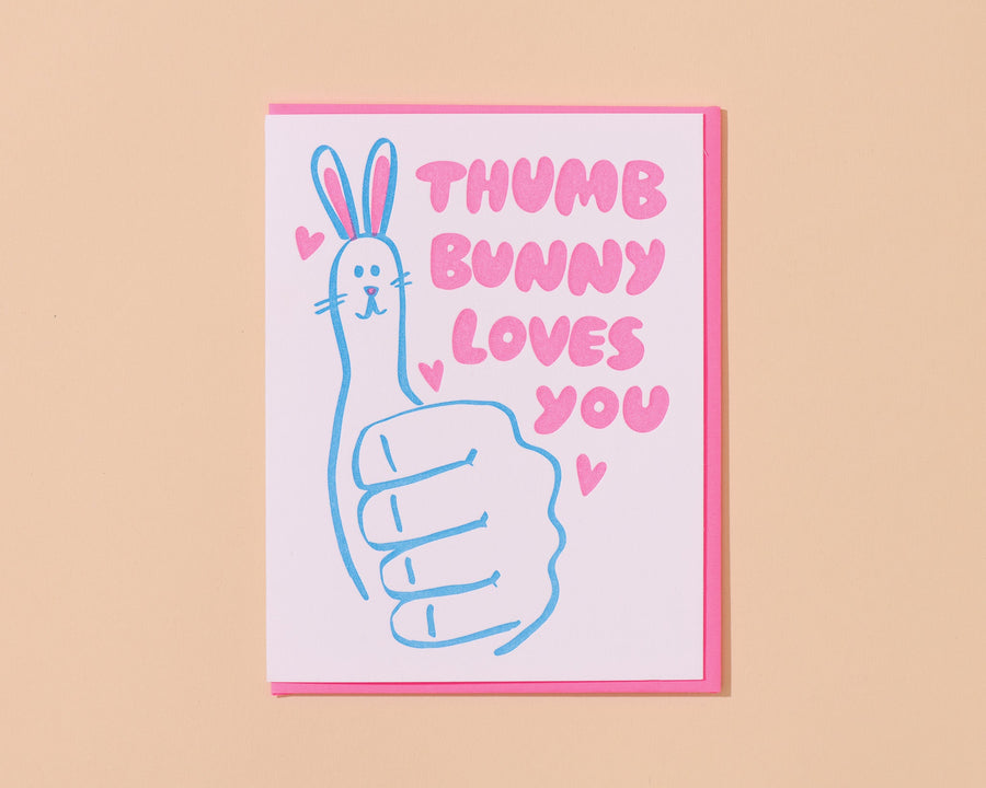 Thumb Bunny Loves You-Greeting Cards-And Here We Are