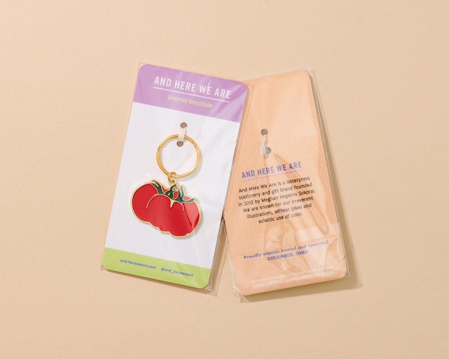 Tomato Keychain-Enamel Keychains-And Here We Are