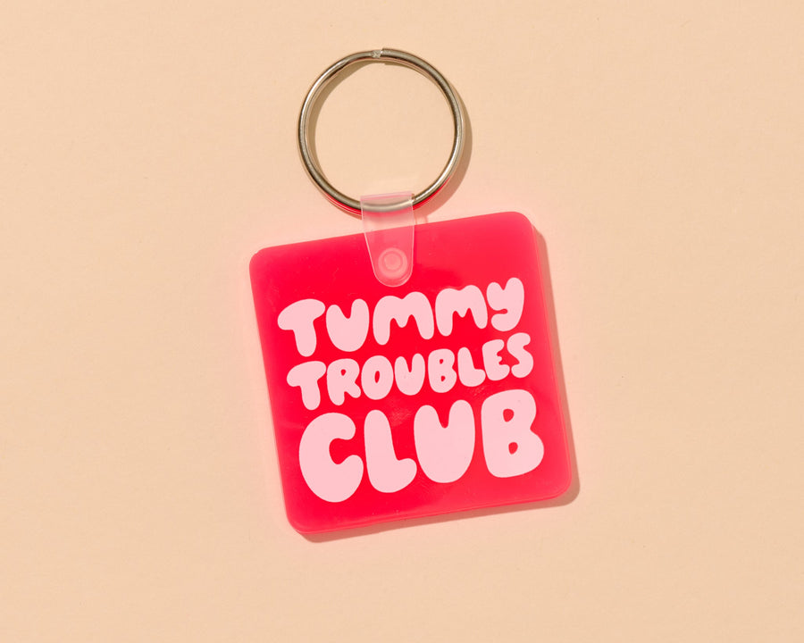 Tummy Troubles Club Keychain-PVC Keychains-And Here We Are